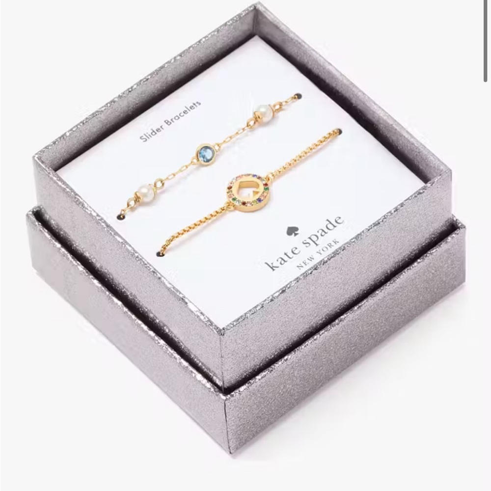 Kate Spade Spot The Spade Slider Bracelet Boxed Set